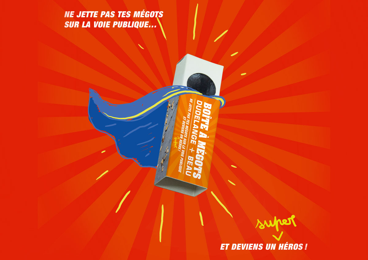 Autocollant "NE PAS JETER VOS MEGOTS PAR TERRE !" - 5 Cm - Sticker Prévenant - Pour Poubelle, Mur, Fenêtre